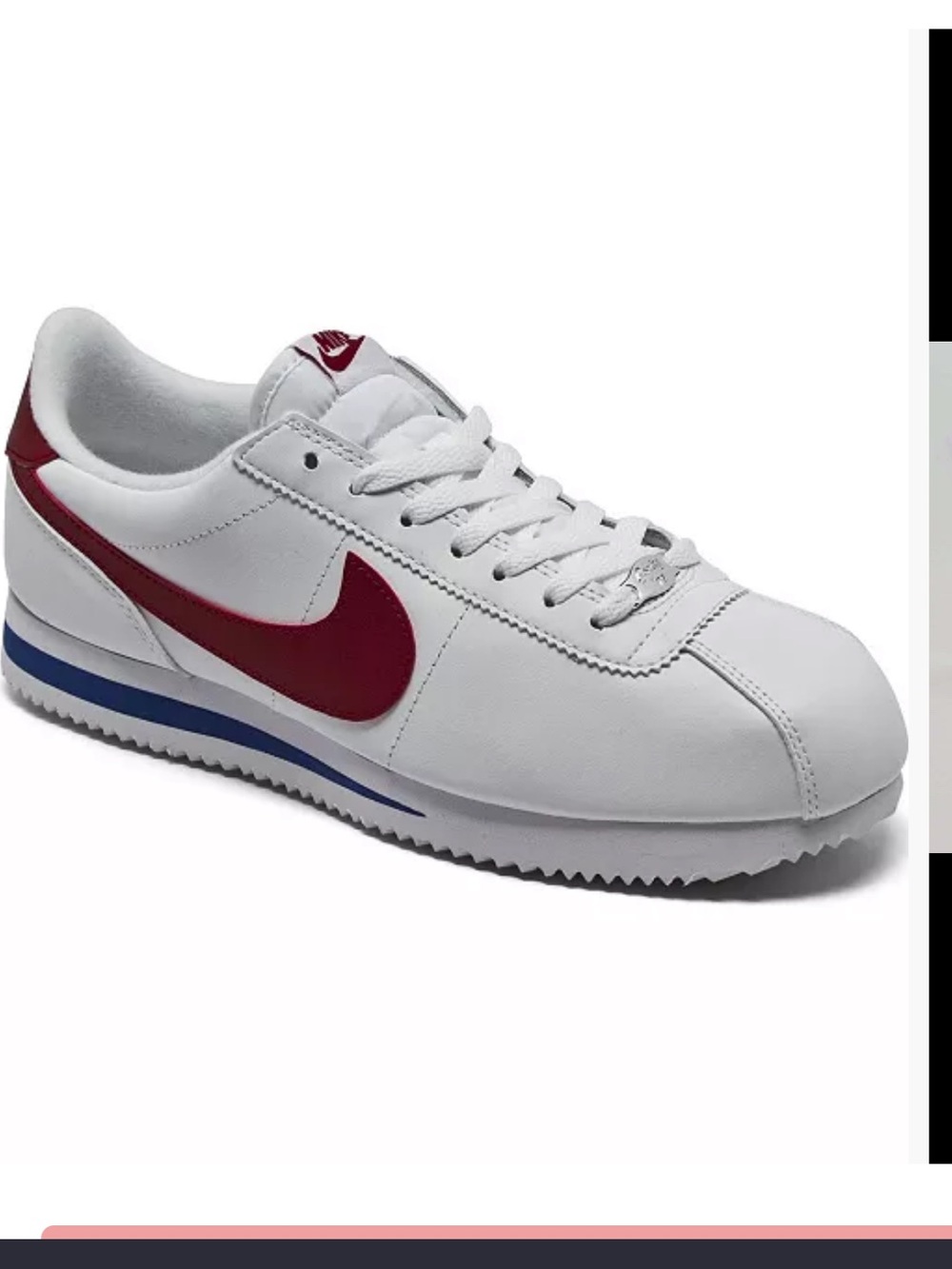 Nike Cortez Sneakers with Red Swoosh and Blue Trim - 9.5 Women’s